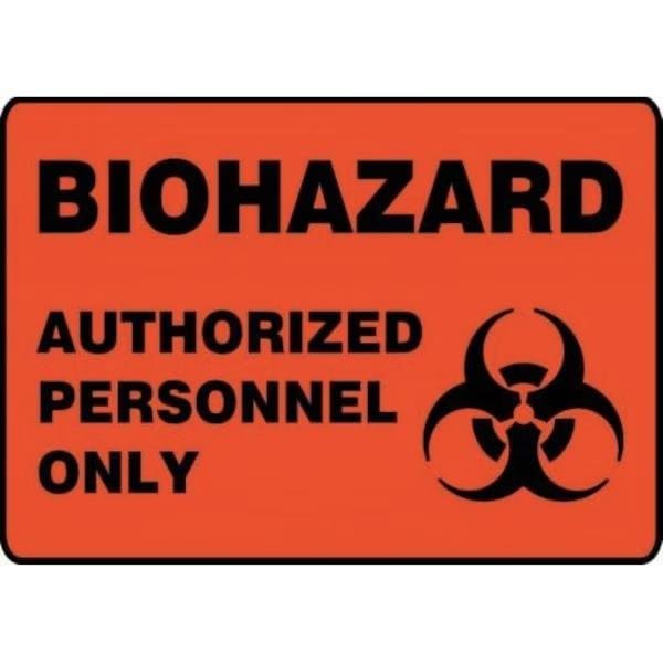 Accuform OSHA BIOHAZARD SAFETY SIGN AUTHORIZED MBHZ501XT - main